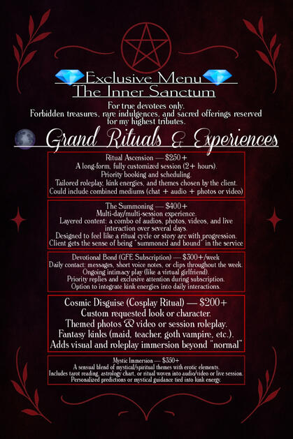 Standard Menu Standard Menu