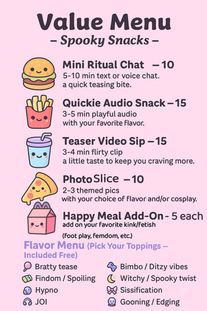 Value Menu Value Menu